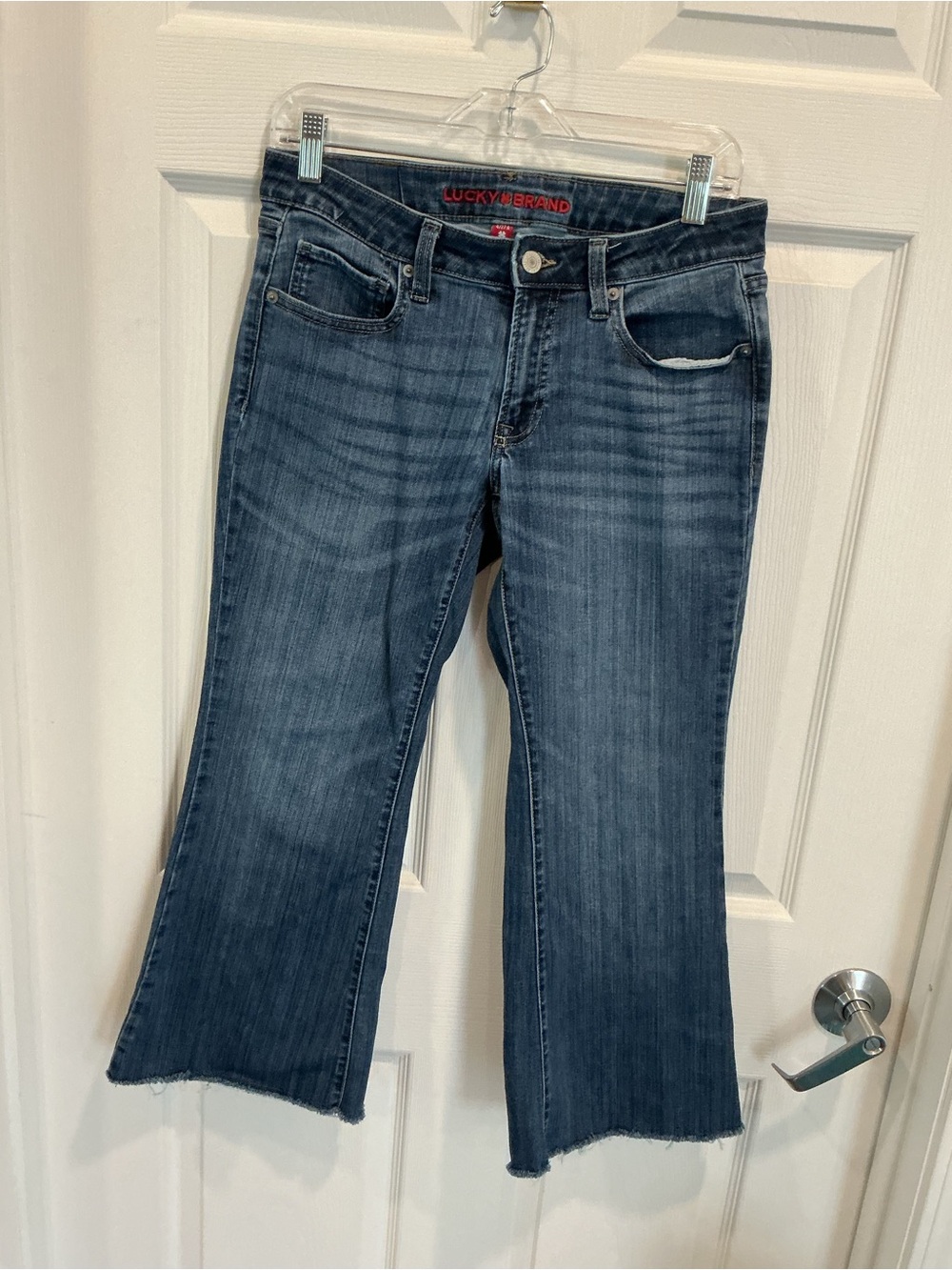 Lucky Brand Dark Blue Cropped Flare Jeans